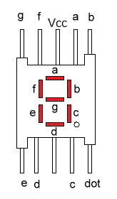7 segment display pin diagram